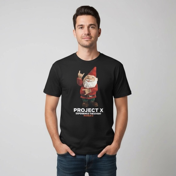 Delta Black Project X Movie Hands Gnome Cotton Movie Promo T-shirt Men’s Medium - Picture 9 of 9